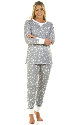 Wysteria Lane Leopard Print Long Sleeve Pyjama